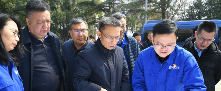 集團(tuán)公司黨組成員、總會計(jì)師陳林到樂凱華光調(diào)研